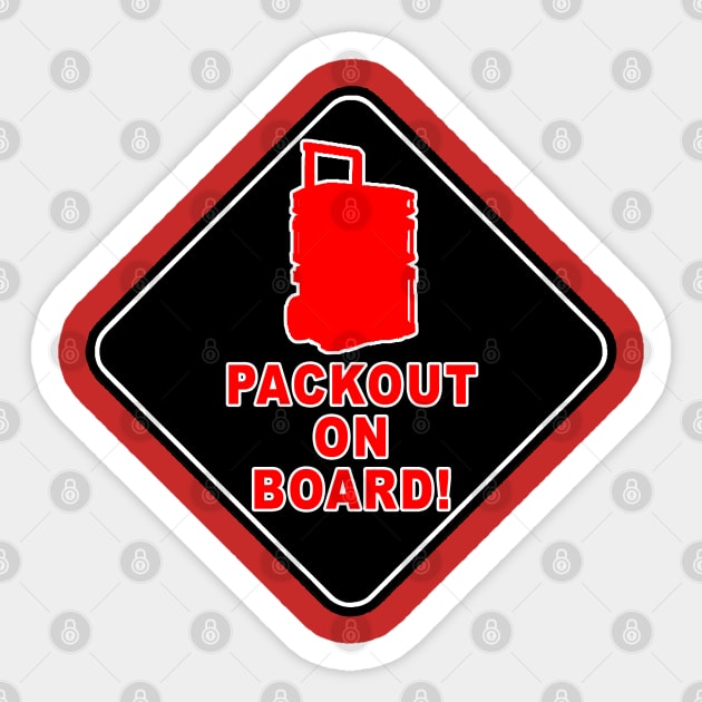 Packout on Board Black- Baby on Board Parody Sticker by Creative Designs Canada